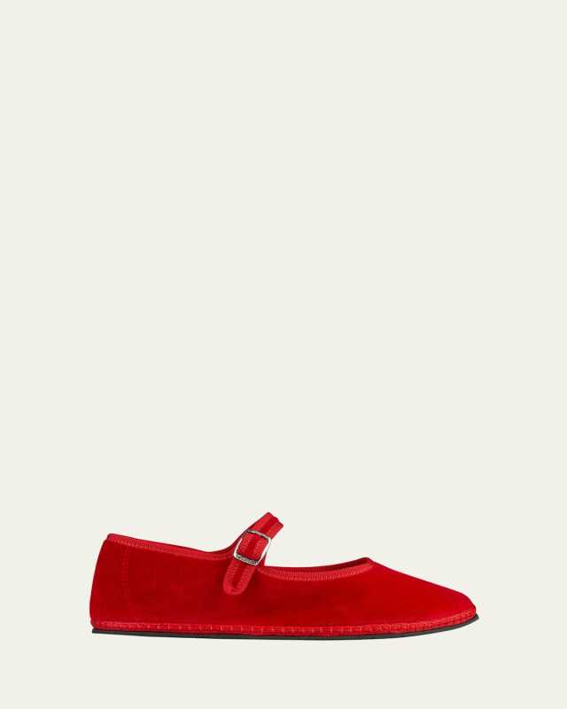 Canvas Mary Jane Ballerina Flats